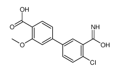 4-(3-carbamoyl-4-chlorophenyl)-2-methoxybenzoic acid Structure