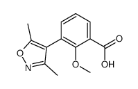 3-(3,5-dimethyl-1,2-oxazol-4-yl)-2-methoxybenzoic acid结构式