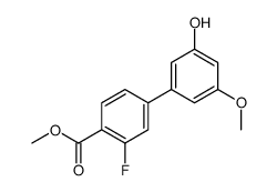 methyl 2-fluoro-4-(3-hydroxy-5-methoxyphenyl)benzoate结构式