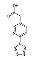 [6-(1H-tetrazol-1-yl)pyridine-3-yl]acetic acid Structure