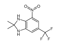 2,2-dimethyl-4-nitro-6-(trifluoromethyl)-1,3-dihydrobenzimidazole结构式