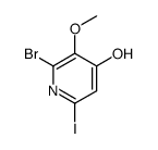 2-bromo-6-iodo-3-methoxy-pyridin-4-ol Structure