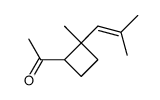 1-(2-methyl-2-(2-methylprop-1-en-1-yl)cyclobutyl)ethan-1-one结构式