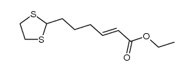 ethyl 6-(1,3-dithiolan-2-yl)hex-2-enoate结构式