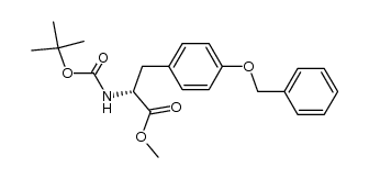 (R)-methyl 3-(4-(benzyloxy)phenyl)-2-(tert-butoxycarbonylamino)propanoate Structure