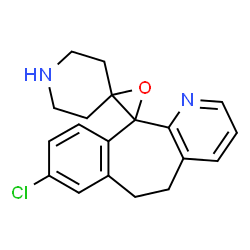 8-Chloro-5,6-dihydrodispiro[benzo[5,6]cyclohepta[1,2-b]pyridine-11,2'-oxirane-3',4''-piperidine]结构式
