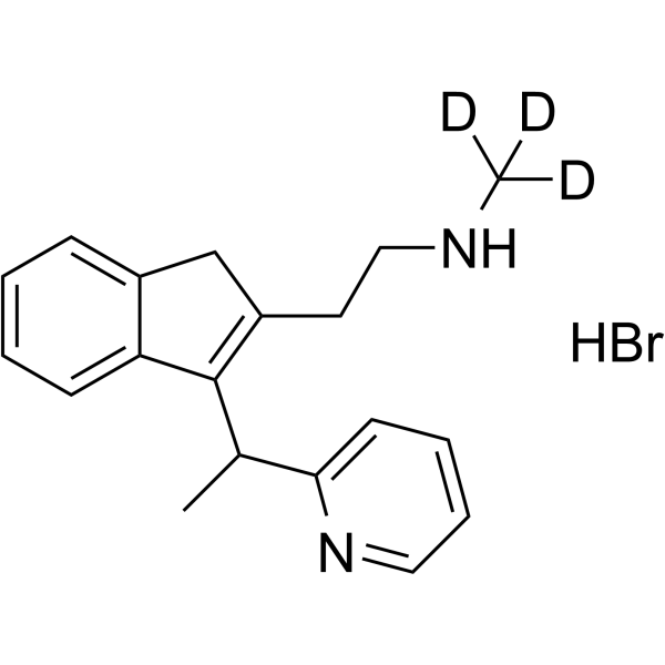 rac-N-Demethyl Dimethindene-d3 hydrobromide结构式