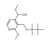 1-{3-[(tert-butyldimethylsiloxy)methyl]-2-methoxypyridin-4-yl}propan-1-ol结构式