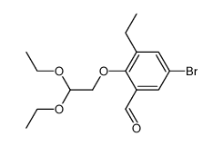 2,2-diethoxyethyl (4-bromo-6-ethyl-2-formyl)phenyl ether结构式