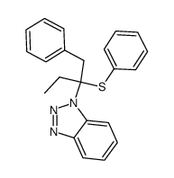 1-(1-phenyl-2-(phenylthio)butan-2-yl)-1H-benzo[d][1,2,3]triazole结构式