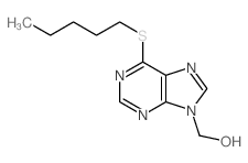 9H-Purine-9-methanol,6-(pentylthio)- Structure