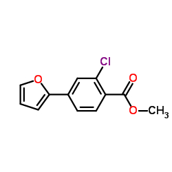 Methyl 2-chloro-4-(2-furyl)benzoate结构式