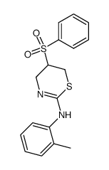 (5-Benzenesulfonyl-5,6-dihydro-4H-[1,3]thiazin-2-yl)-o-tolyl-amine Structure