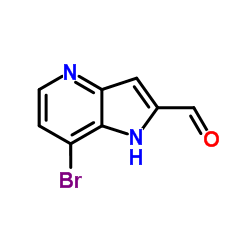 7-Bromo-1H-pyrrolo[3,2-b]pyridine-2-carbaldehyde结构式