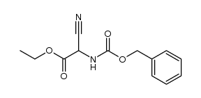 (RS)-ethyl 2-(benzyloxycarbonylamino)-2-cyanoacetate Structure