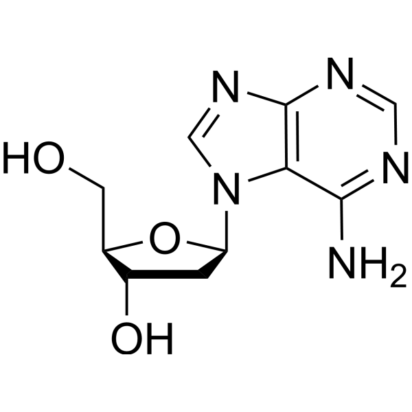 6-Amino-9-[2-deoxy-β-D-ribofuranosyl]-9H-purine结构式