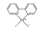 (2,2'-bipyridyl-N,N')diiodopalladium(II) Structure