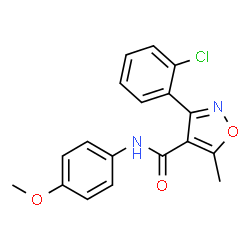 (3-(2-CHLOROPHENYL)-5-METHYLISOXAZOL-4-YL)-N-(4-METHOXYPHENYL)FORMAMIDE结构式