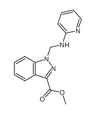 methyl 1-((pyridin-2-ylamino)methyl)-1H-indazole-3-carboxylate结构式