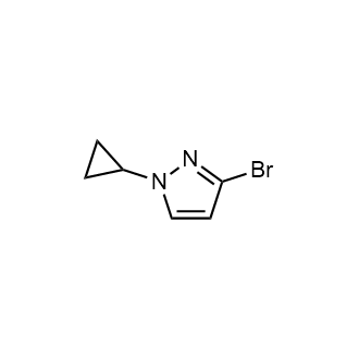 3-溴-1-环丙基-1H-吡唑结构式