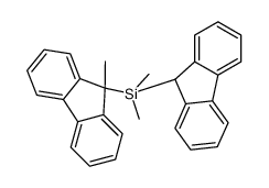 9H-fluoren-9-yl-dimethyl-(9-methylfluoren-9-yl)silane Structure