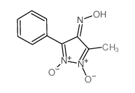 4H-Pyrazol-4-one,3-methyl-5-phenyl-, oxime, 1,2-dioxide结构式