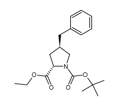 ethyl (2S,4R)-N-BOC-4-benzylprolinate Structure