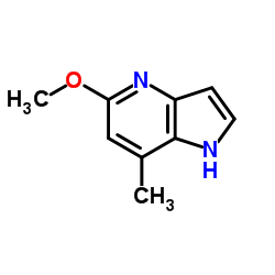 5-甲氧基-7-甲基-1H-吡咯并[3,2-b]吡啶结构式
