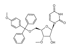 3'-O-methyl-5'-O-(monomethoxytrityl)uridine Structure
