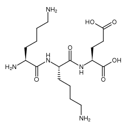 (S)-2-((S)-6-amino-2-((S)-2,6-diaminohexanamido)hexanamido)pentanedioic acid结构式