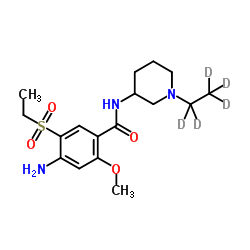 4-Amino-N-(1-ethyl-3-piperidinyl)-5-(ethylsulfonyl)-2-methoxybenzamide-d5 structure