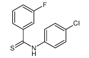 N-(4-chlorophenyl)-3-fluorobenzenecarbothioamide结构式