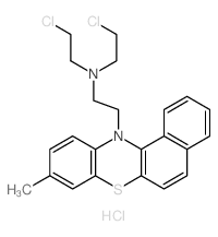 12H-Benzo[a]phenothiazine-12-ethanamine,N,N-bis(2-chloroethyl)-9-methyl-, hydrochloride (1:1) picture