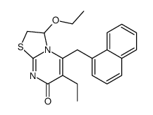 3-ethoxy-6-ethyl-5-(naphthalen-1-ylmethyl)-2,3-dihydro-[1,3]thiazolo[3,2-a]pyrimidin-7-one结构式