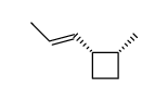 (-)-(1S,2R)-cis-1-(E)-propenyl-2-methylcyclobutane结构式