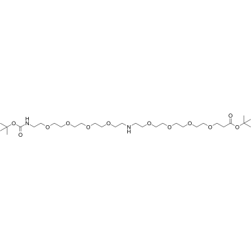 N-(Boc-PEG4)-NH-PEG4-NH-Boc结构式