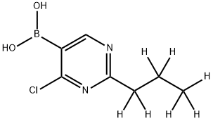 2-(n-Propyl-d7)-4-chloropyrimidine-5-boronic acid structure