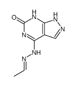 4-[N'-Eth-(E)-ylidene-hydrazino]-1,7-dihydro-pyrazolo[3,4-d]pyrimidin-6-one结构式