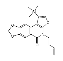 4-(but-3-enyl)-7,8-methylenedioxy-1-trimethylsilylfurano[2,3-c]isoquinol-5-one结构式