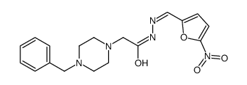 N'-[(5-Nitrofuran-2-yl)methylene]-4-benzyl-1-piperazineacetic acid hydrazide Structure