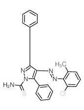 1H-Pyrazole-1-carbothioamide,4-[2-(2-chloro-6-methylphenyl)diazenyl]-3,5-diphenyl- Structure