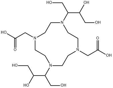 1,4,7,10-Tetraazacyclododecane-1,7-diacetic acid, 4,10-bis[2,3-dihydroxy-1-(hydroxymethyl)propyl]- picture