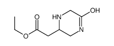 2-Piperazineaceticacid,5-oxo-,ethylester(9CI) structure