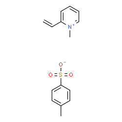 Pyridinium, 2-ethenyl-1-methyl-, salt with 4-methylbenzenesulfonic acid (1:1), homopolymer结构式