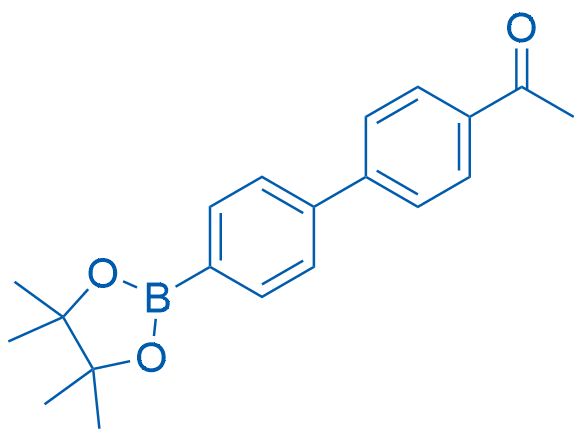 1-(4'-(4,4,5,5-Tetramethyl-1,3,2-dioxaborolan-2-yl)-[1,1'-biphenyl]-4-yl)ethanone Structure