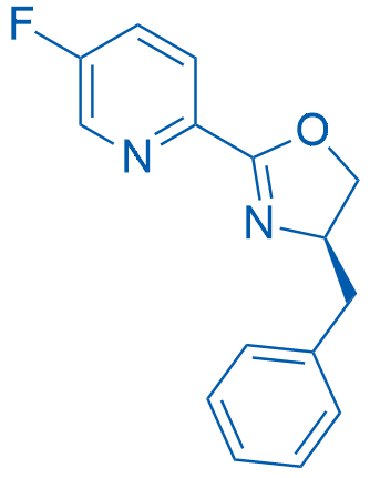 (R)-4-Benzyl-2-(5-fluoropyridin-2-yl)-4,5-dihydrooxazole structure