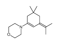 4-[5,5-Dimethyl-3-(1-methylethylidene)-1-cyclohexen-1-yl]morpholine Structure