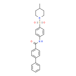 N-{4-[(4-Methyl-1-piperidinyl)sulfonyl]phenyl}-4-biphenylcarboxamide Structure