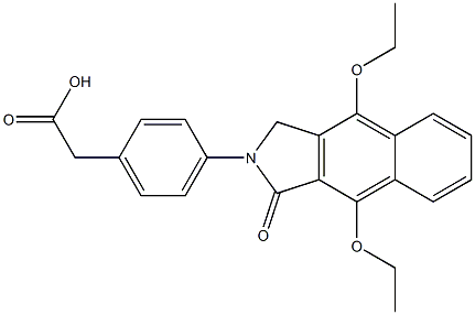 [4-(4,9-diethoxy-1-oxo-1,3-dihydro-2H-benzo[f]isoindol-2-yl)phenyl]acetic acid Structure