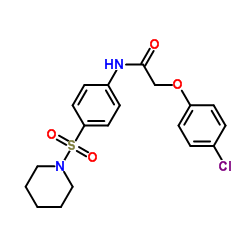 2-(4-Chlorophenoxy)-N-[4-(1-piperidinylsulfonyl)phenyl]acetamide Structure